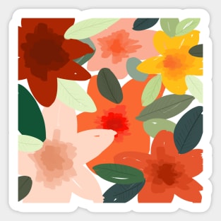 bright floral pattern illustration Sticker